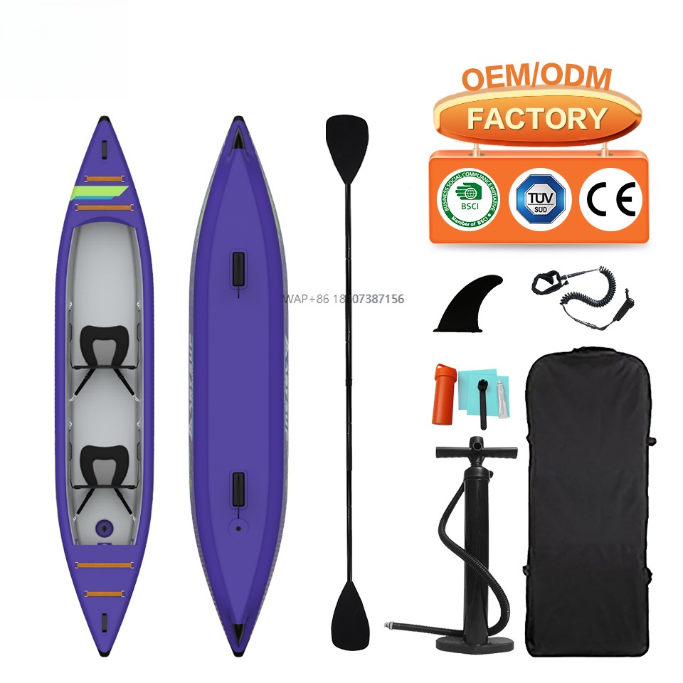 Inflatable Kayak 3 Person - Plancher gonflable en PVC pour 2