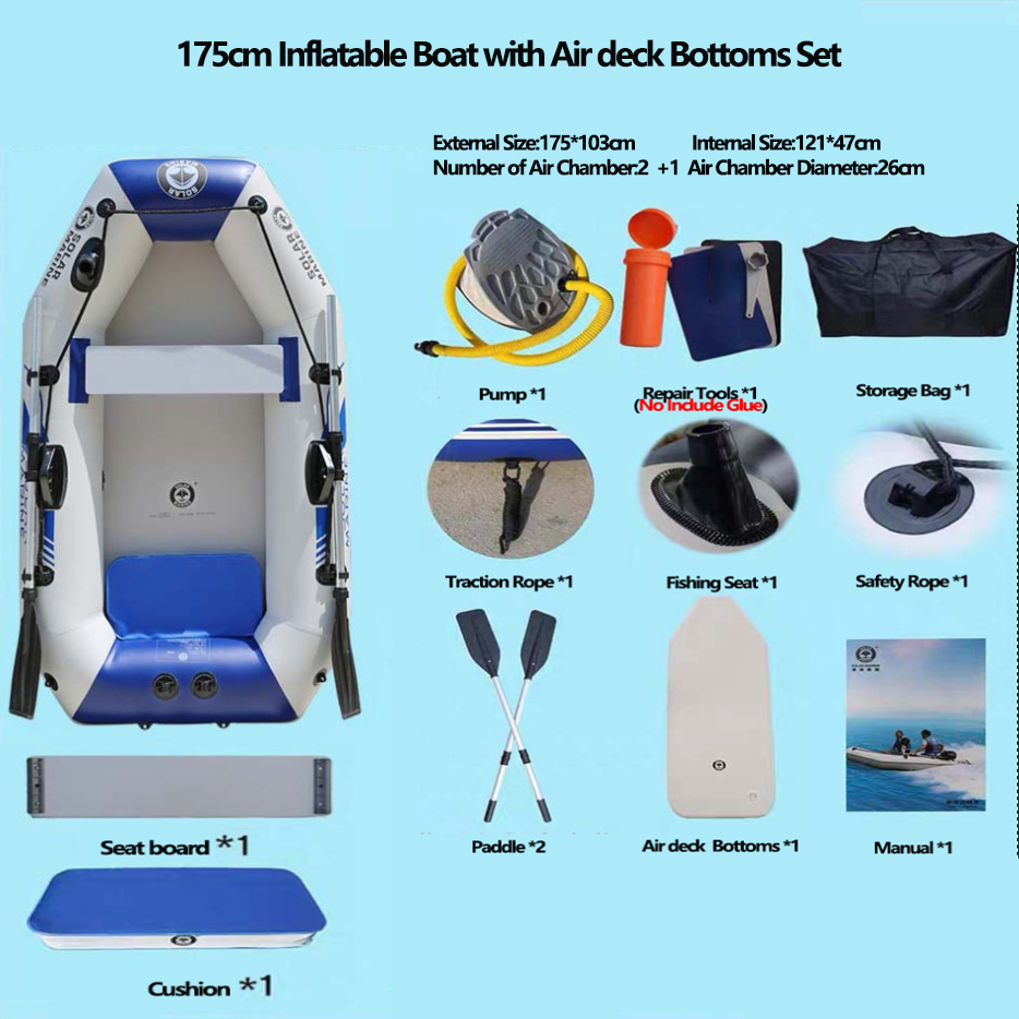 Inflatable Kayak 3 Person - Bateau gonflable en PVC, bateaux de