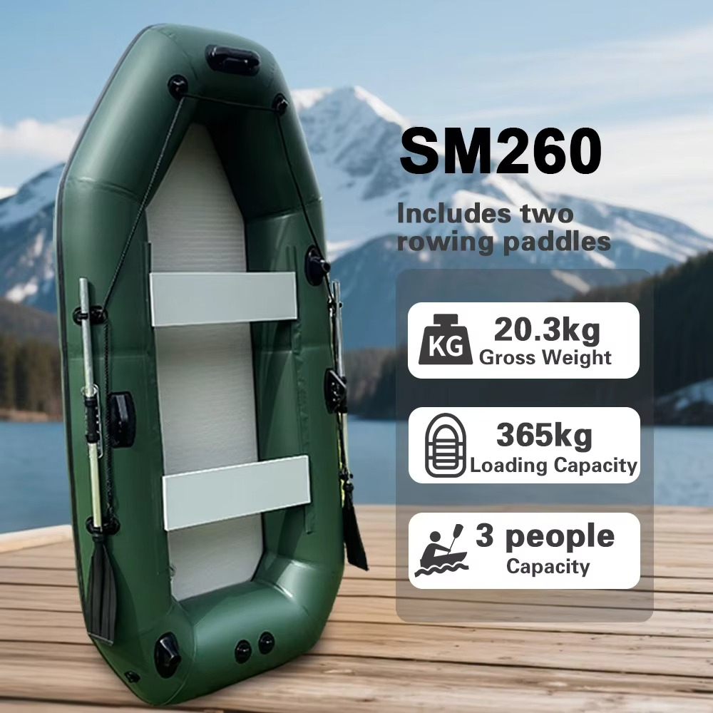 Inflatable Kayak 3 Person - Kayak à rames pour 3 personnes,