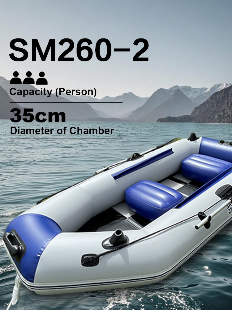 Inflatable Kayak 3 Person - Bateau de pêche gonflable de 8,5