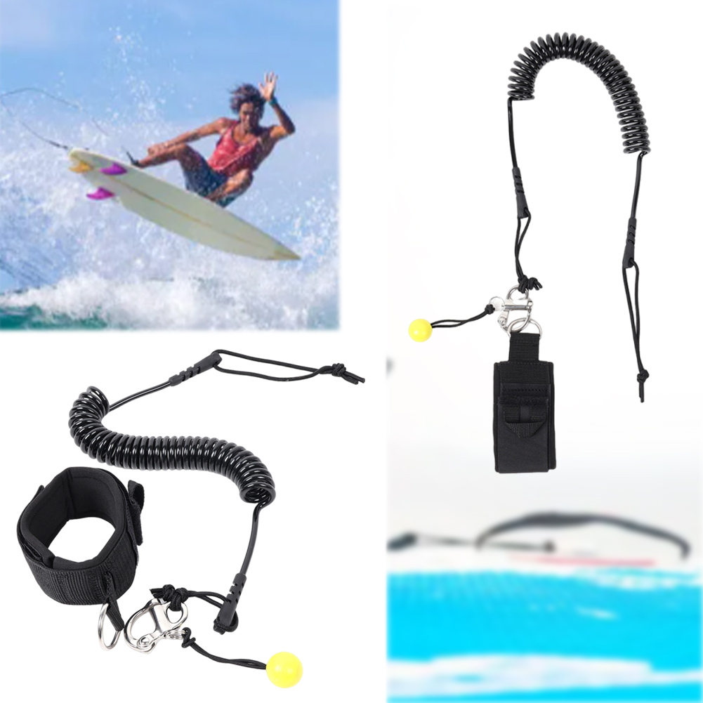 Paddle Board Leash Coiled - Corde de sécurité réglable pour planche