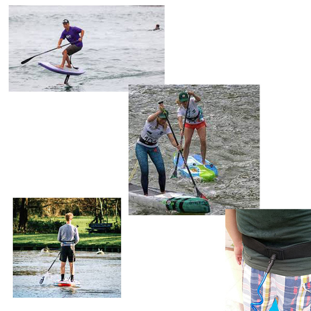 Paddle Board Leash Coiled - Laisse en spirale réglable pour planche