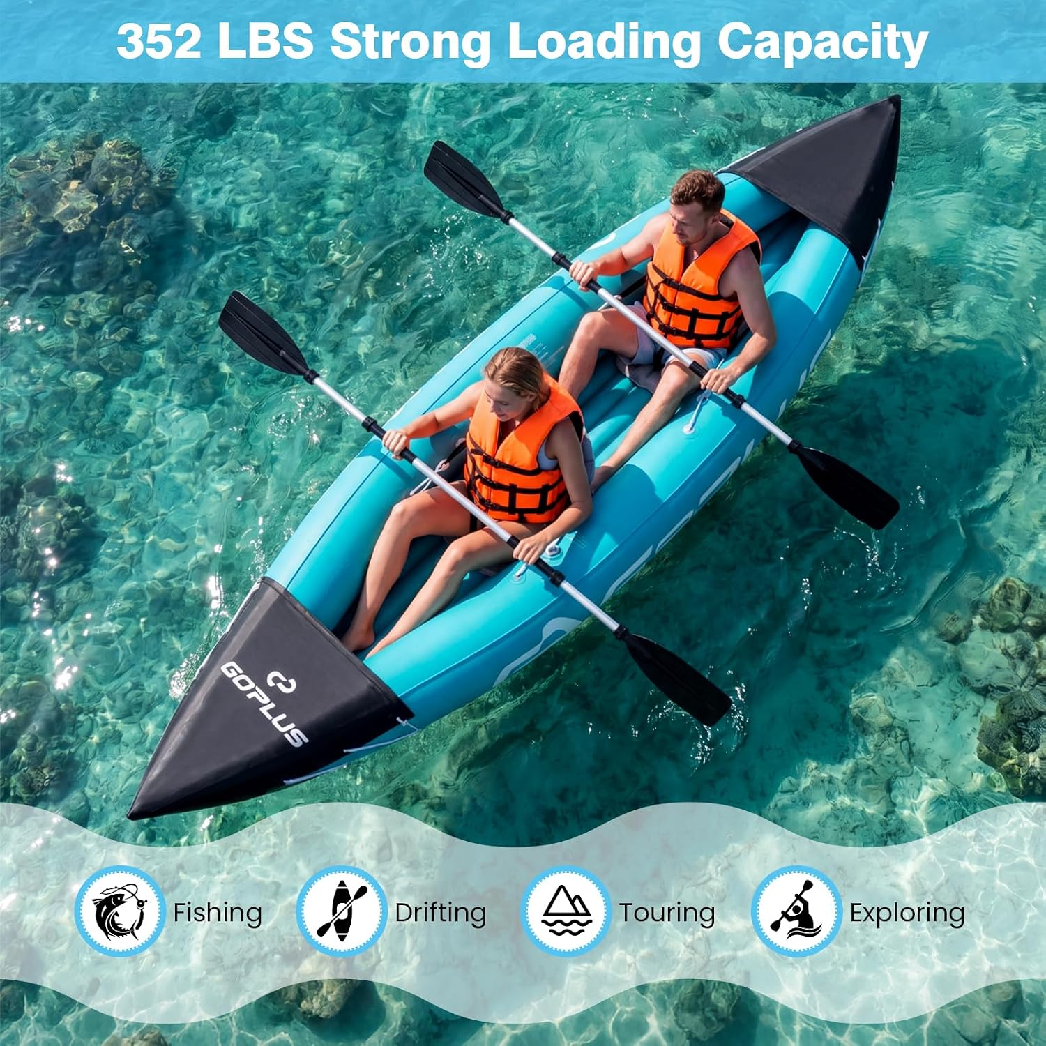 Kayak gonflable 2 places, 10,5 - Kayak Inflatable 2 Person avis et prix