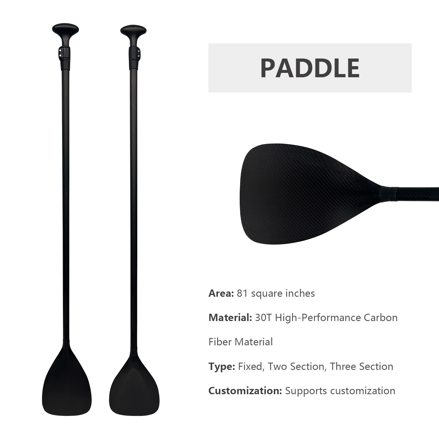 Pagaie de SUP Downwind de haut - Sup Paddle Carbon Fiber avis et prix