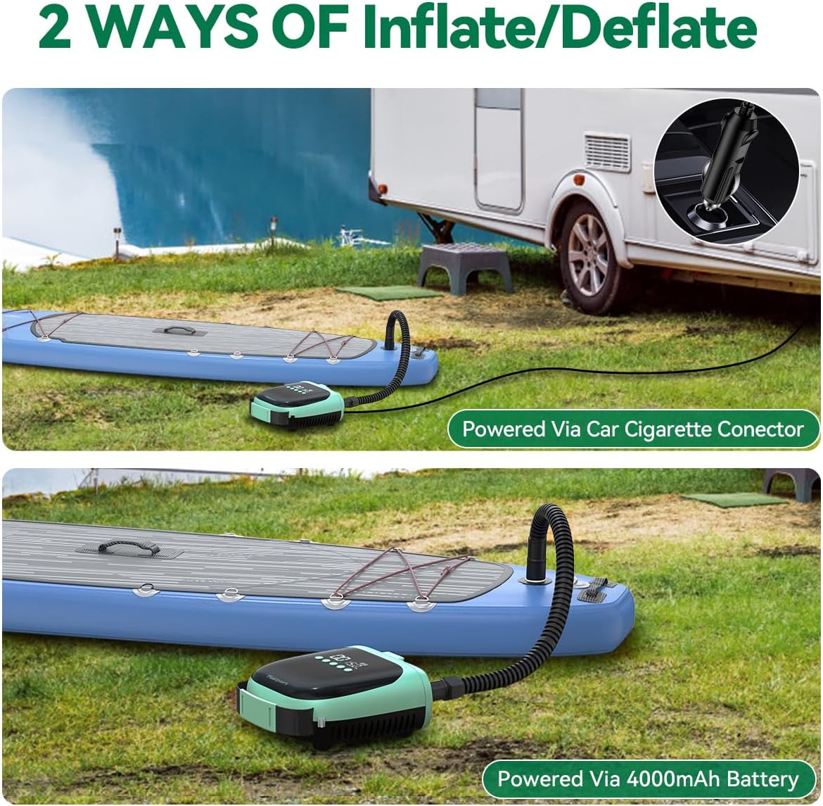 Pompe à air électrique recharg - Paddle Board Electric Pump 20Psi avis et prix